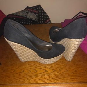 Black wedges by madden girl. Used